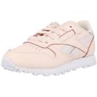Reebok Classic Leather Girls Trainers Pale Pink/White