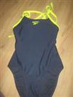 Reebok Size Large 14 Navy blue Yellow Swim Suit Costume Brand NEW With Tags - L Regular