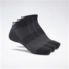 Reebok Ladies Active 3 Pairs Low-cut Foundation Socks Trainer Size 4-8 Black