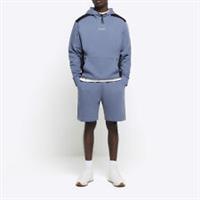 River Island Mens Shorts Blue Regular Fit Elasticated Drawstring Bottoms - M Regular