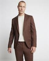 River Island Mens Suit Jacket Rust Skinny Fit Single Breasted Outerwear Top - 40 Regular Regular