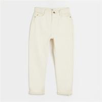 River Island Girls Mom Jeans Girls Beige Denim Pockets Trousers Pants Bottoms - 15-16 Years Regular