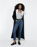 River Island Womens Mom Jeans Blue Dark High Waisted Bum Sculpt Trousers Bottoms - 6 Regular Regular