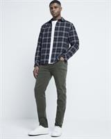 River Island Mens Slim Fit Jeans Green Denim Stretch Zip Trousers Pants Bottoms - 30 Regular Regular