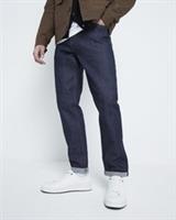 River Island Mens Slim Jeans Dark Blue Selvedge Denim Trousers Pants Bottoms - 30 Regular Regular