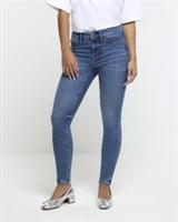 River Island Womens Skinny Jeans Petite Blue Bum Sculpt Trousers Pants Bottoms - 4 Extra Short Petites
