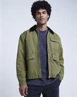 River Island Mens Worker Jacket Khaki Regular Fit Collared Zip Outerwear Top - L Regular