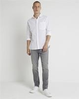 River Island Mens Skinny Fit Jeans Grey Denim Button Trousers Pants Bottoms - 28 Regular Regular