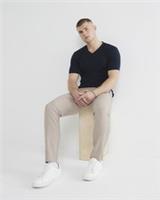 River Island Mens Smart Joggers Beige Slim Fit Texture Elasticated Pants Bottoms - 28 Regular Regular