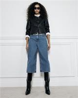 River Island Womens Jeans Culottes Blue Denim High Waisted Trouser Pants Bottoms - 8 Regular Regular