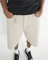 River Island Mens Skater Shorts Beige Baggy Fit Side Slip Pockets Bottoms - 36 Regular
