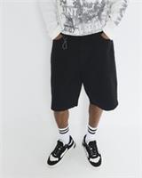 River Island Mens Skater Shorts Black Baggy Fit Side Slip Pockets Bottoms - 36 Regular