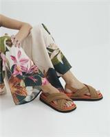 River Island Womens Sandals Orange Cross Strap Chunky Open Toe Summer Shoes
