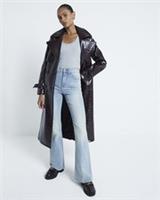 River Island Womens Flared Jeans Blue High Rise Tummy Holding Trousers Bottoms - 14 Regular Regular