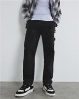 River Island Mens Straight Jeans Black Leg Carpenter Trousers Pants Bottoms - 30 Regular Regular