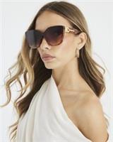 River Island Womens Cat Eye Sunglasses Tortoise Tinted Lenses Plastic Frame - One Size Regular