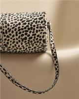River Island Womens Shoulder Bag Cream Leather Animal Print Zip Fastening