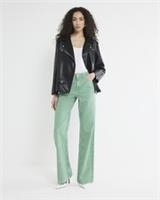 River Island Womens Straight Jeans Green Relaxed Denim Trousers Pants Bottoms - 12 Regular Regular