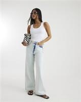River Island Womens Straight Leg Jeans Petite Blue Relaxed Trouser Pants Bottoms - 6 Extra Short Petites