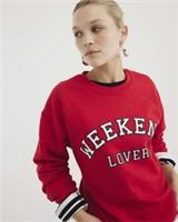 River Island Womens Sweatshirt Red Long Sleeve Weekend Crew Neck Jumper Top - M Regular