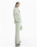 River Island Womens Flared Trousers Green Slim Fit Concealed Pants Bottoms - 8 Regular