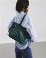 River Island Womens Shopper Bag Green Geometric Side Tie Adjustable Strap