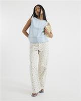River Island Womens Straight Jeans Petite Beige Leg Ditsy Floral Pants Bottoms - 8 Extra Short Petites