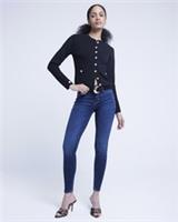 River Island Womens Skinny Jeans Blue Mid Rise Sculpted Molly Pants Bottoms - 6 Short Regular