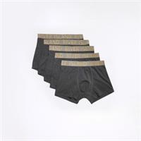 River Island Mens Boxers Big & Tall Grey Marl RI Gold Waist 5 Pack Underwear - 2XL Big & Tall