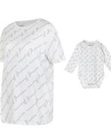 River Island Womens T-Shirt And Babygrow Set Cream Maternity 2 Piece Outfit - 10 Maternity