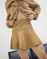 River Island Womens Mini Skirt Brown Faux Suede Comfort Stretch Casual Bottom - 14 Regular
