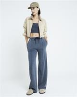 River Island Womens Bandeau Top & Joggers Set Grey And Wide Leg 2 Piece Outfit - M Regular