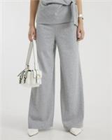 River Island Womens Wide Leg Trousers Grey Pinstripe Drawstring Pants Bottoms - L Regular