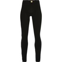 River Island Girls Jeggings Black Molly Mid Rise Button Denim Leggings Bottoms - 15-16 Years Regular