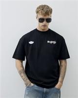 River Island Mens T-Shirt Black Regular Fit Montreal Racing Short Sleeve Tee Top - S Regular