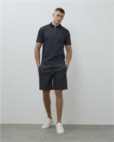 River Island Mens Shorts Navy Slim Stitched Stripe Elastic Drawstring Bottoms - L Regular