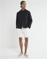 River Island Mens Waffle Shorts White Regular Fit Hook Zip Side Pockets Bottoms - 36 Regular