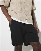 River Island Mens Shorts Black Pull On Slip Pockets Elastic Drawstring Bottoms - S Regular