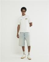River Island Mens T-Shirt Cream La Peche Fruit Market Short Sleeve T Shirt Top - M Regular