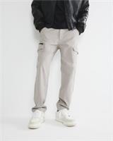 River Island Mens Cargo Trousers Grey Button Zip Utility Pockets Pants Bottoms - 28 Regular Regular