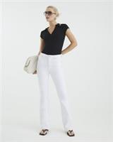 River Island Womens Bootcut Jeans White Mid Rise Fit Trousers Pants Bottoms - 10 Regular Regular