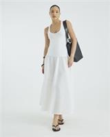 River Island Womens Maxi Dress Cream Sleeveless Scoop Neck Hybrid Design - S Regular