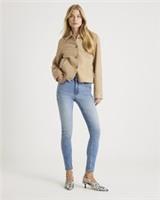 River Island Womens Skinny Jeans Blue Mid Rise Denim Trousers Pants Bottoms - 18 Regular Regular