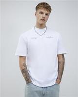 River Island Mens T-Shirt White Regular Fit French Riviera Crew Neck Tee Top - L Regular