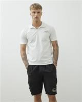 River Island Mens Polo Shirt Beige Slim Fit Stripe Open Neck Short Sleeve Top - L Regular