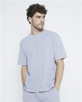 River Island Mens Pyjamas Set Grey Waffle T-Shirt & Trousers Sleepwear Nightwear - L Regular