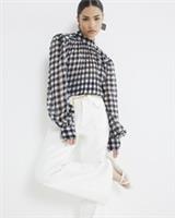 River Island Womens Flared Jeans Petite White High Rise Relaxed Trousers Bottoms - 14 Extra Short Petites