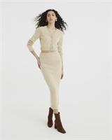 River Island Womens Cardigan Beige Cropped V-Neck Long Sleeve Jumper Top - 16 Regular