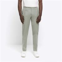 River Island Mens Chino Trousers Green Slim Fit Smart Stretch Pants Bottoms - 26W/32L Regular