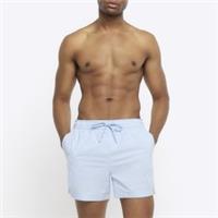 River Island Mens Swim Shorts Blue Regular Fit Drawstring Swimwear Bottoms - 2XS Regular